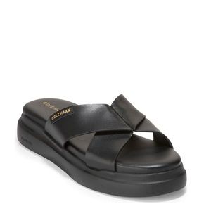 COLE HAAN GrandPro Rally Crisscross Slide Sandal Black